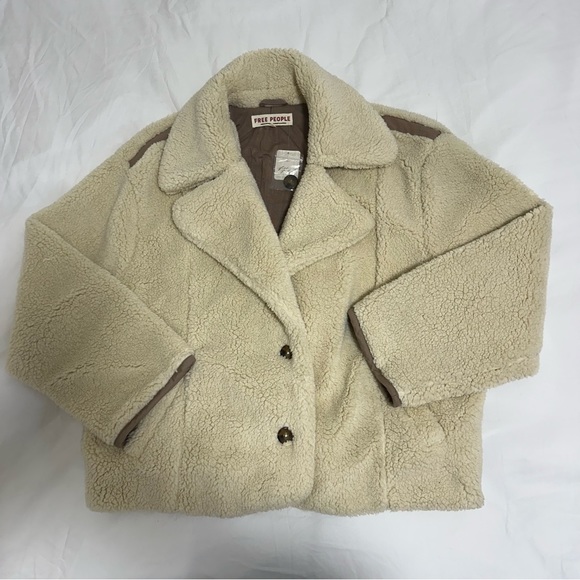 NEW Free People Sherpa Coat Size M - Picture 3 of 9